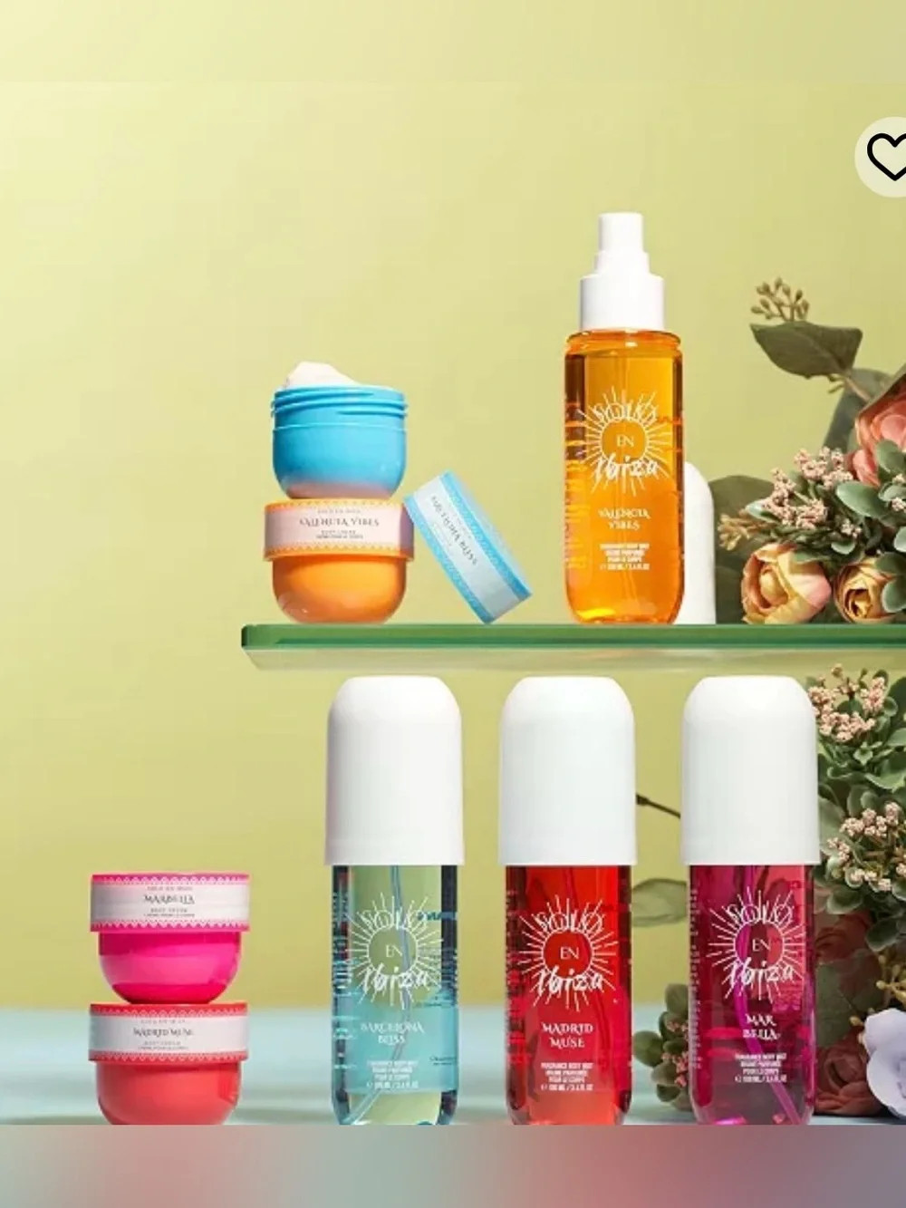 New 8 Piece Solo en Ibiza Body Mist & Cream Gift Set MSRP $149 Cult Favorite